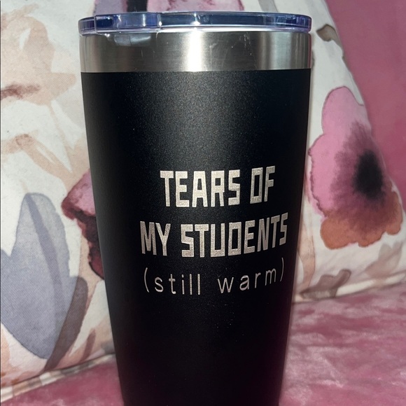Teacher Humor Black Stainless Steel Insulated 20 Oz Tumbler NWOT - Picture 2 of 7